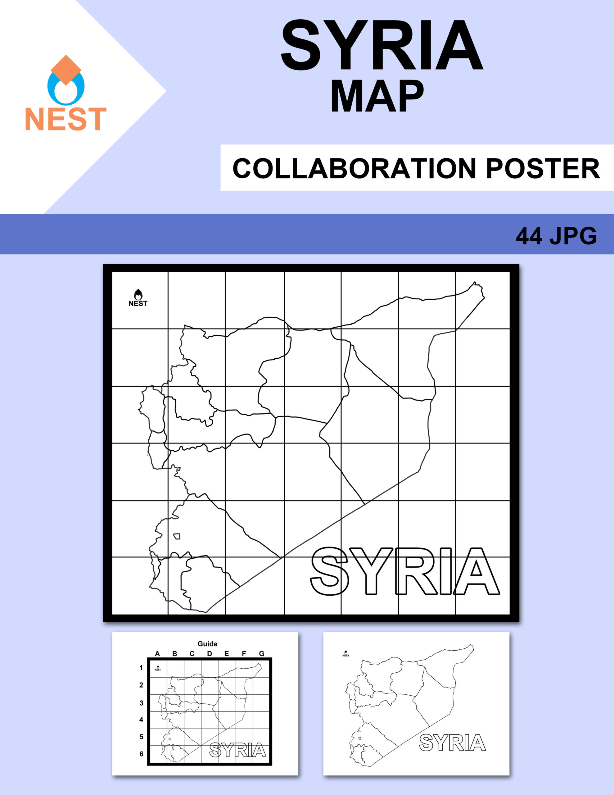 Syria Map Collaboration Poster