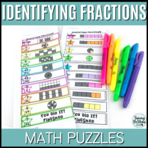Identifying Fractions Math Puzzles