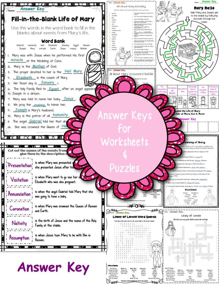 May the Month of Mary Worksheet and Activity Pack | Made By Teachers