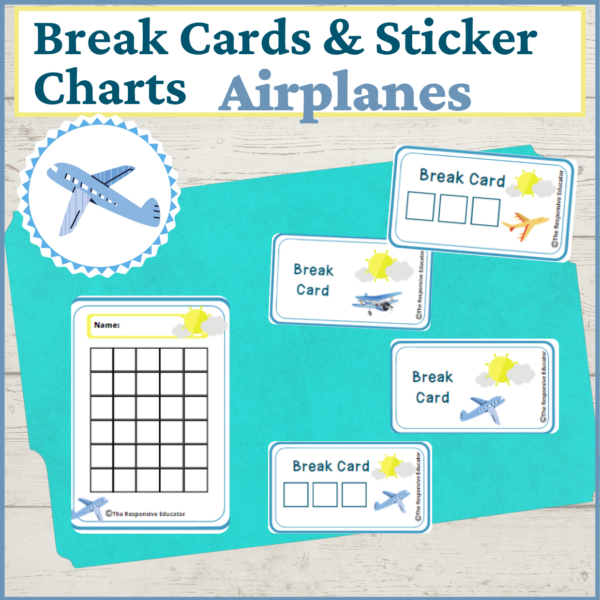 I Need a Break Card- Airplanes | Made By Teachers