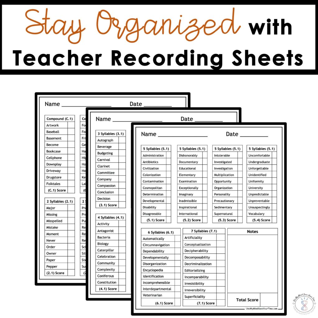 Multisyllabic Word Lists - Progress Monitoring - Baseline Decoding ...
