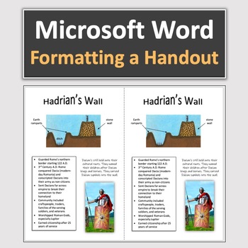 Formatting a Flyer / Handout in Microsoft Word Lesson