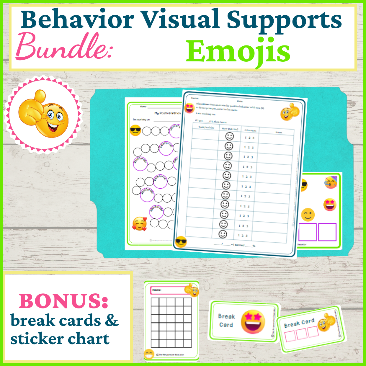 Behavior Visual Supports- Emojis | Made By Teachers