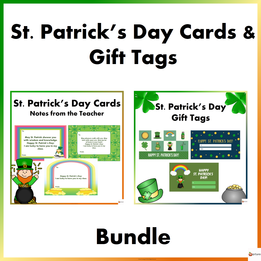 St. Patrick's Day Cards and Gift Tags Bundle