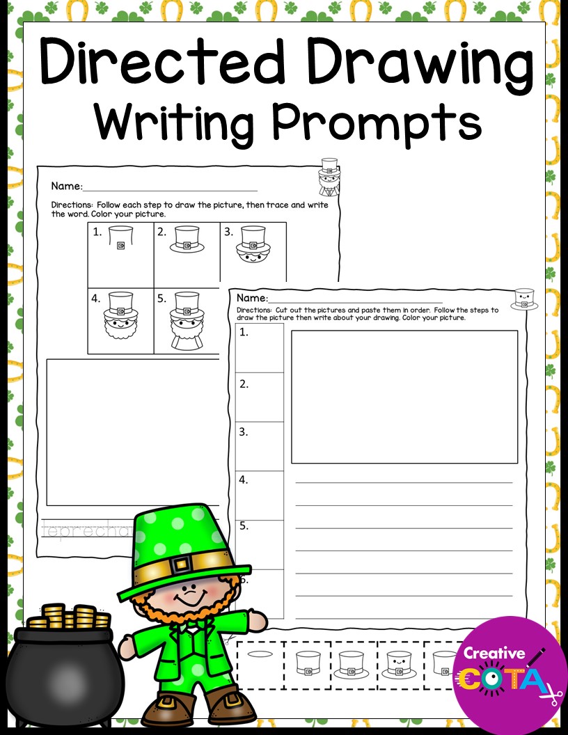 St. Patrick's Day Directed Drawing Writing Prompts Made By Teachers