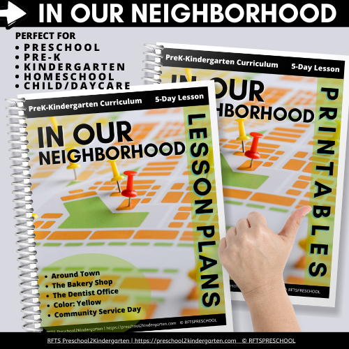 IN OUR NEIGHBOROOD | LESSONS AND PRINTABLES | MATH LITERACY CRAFT ACTIVITIES