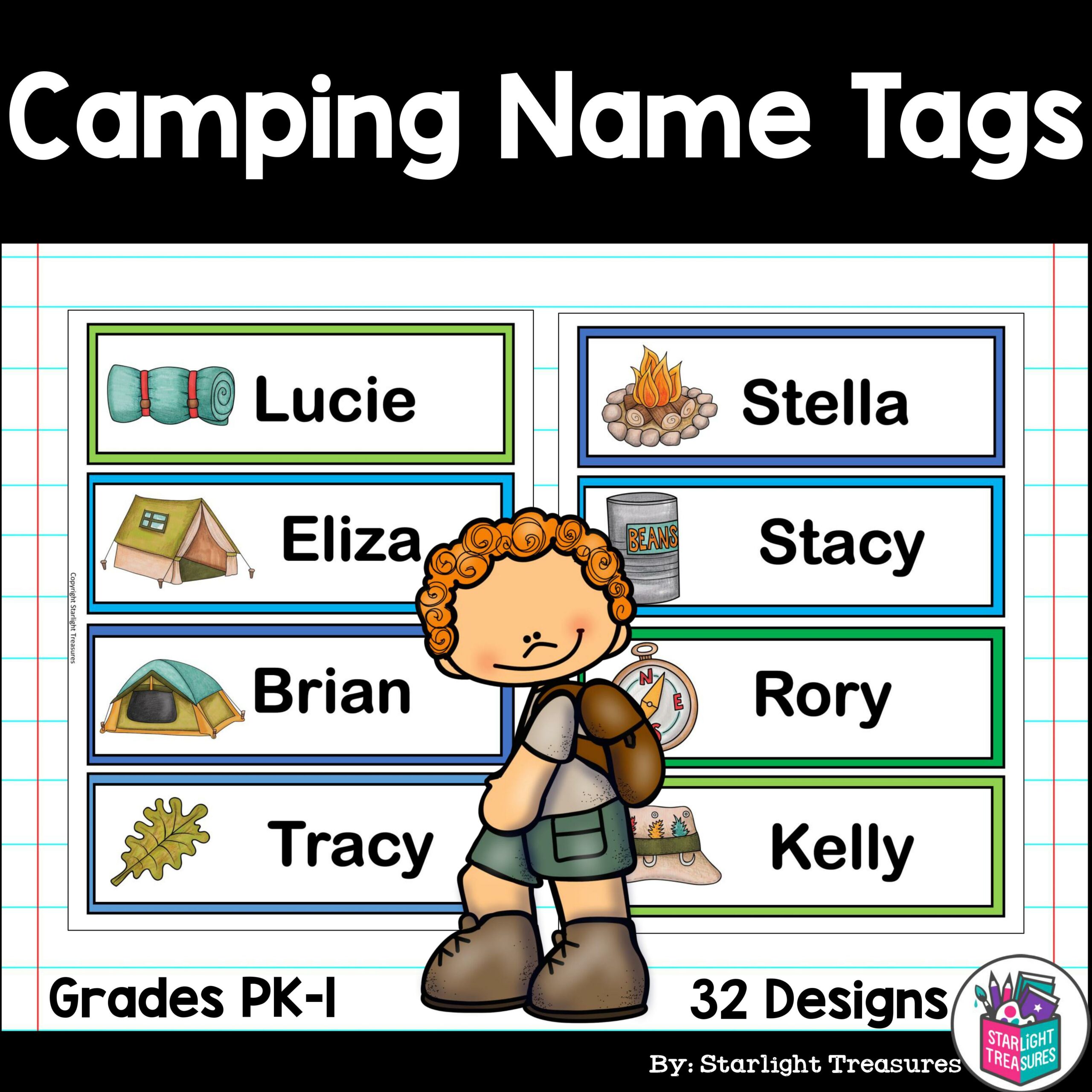 Camping Desk Name Tags Editable Name Tags Made By Teachers
