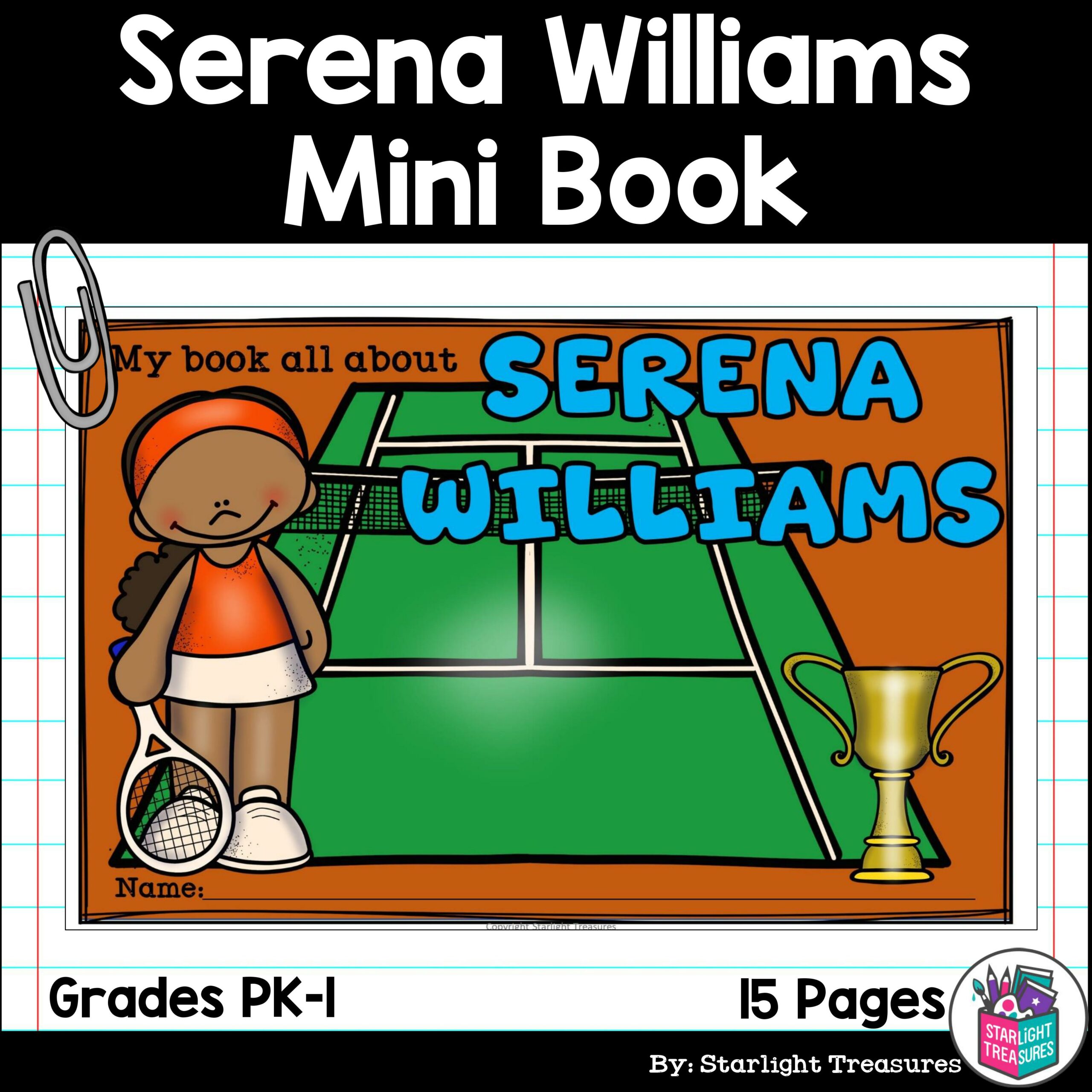 Serena Williams Mini Book for Early Readers: Women's History Month