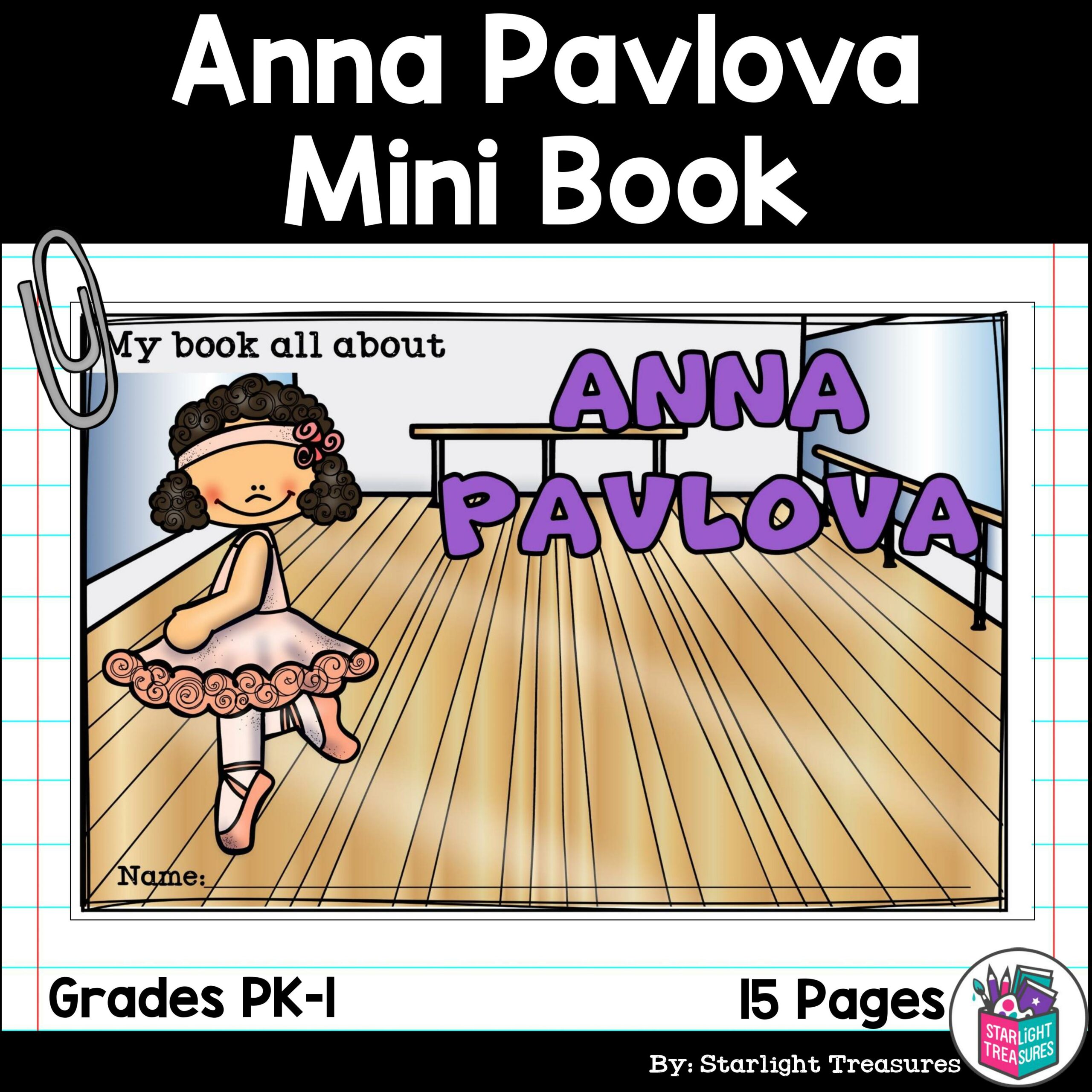 Anna Pavlova Mini Book for Early Readers: Women's History Month