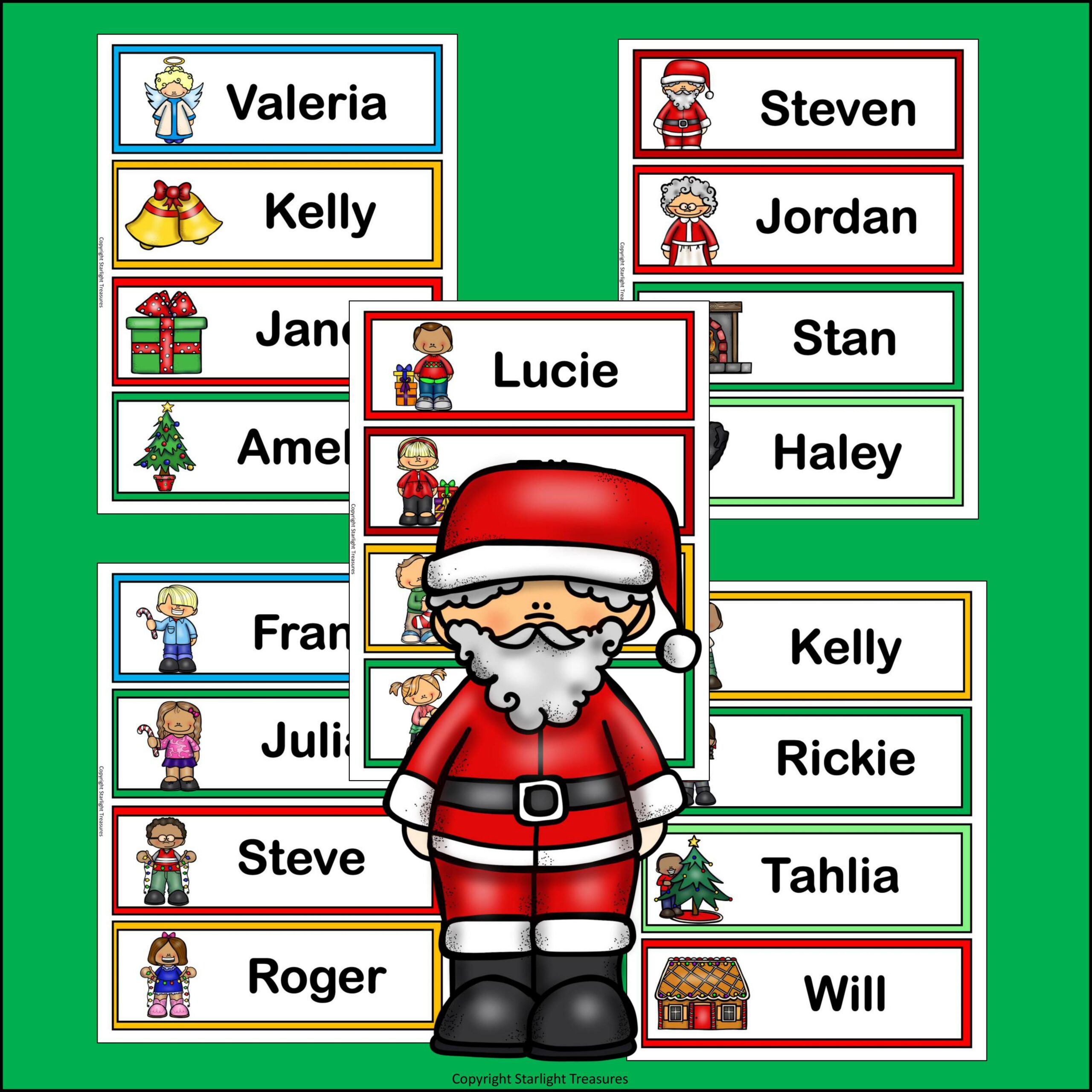 Christmas Desk Name Tags Editable Made By Teachers