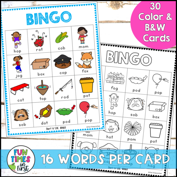 CVC Bingo Games | CVC Short O Words | No Prep Phonics Games | Made By ...