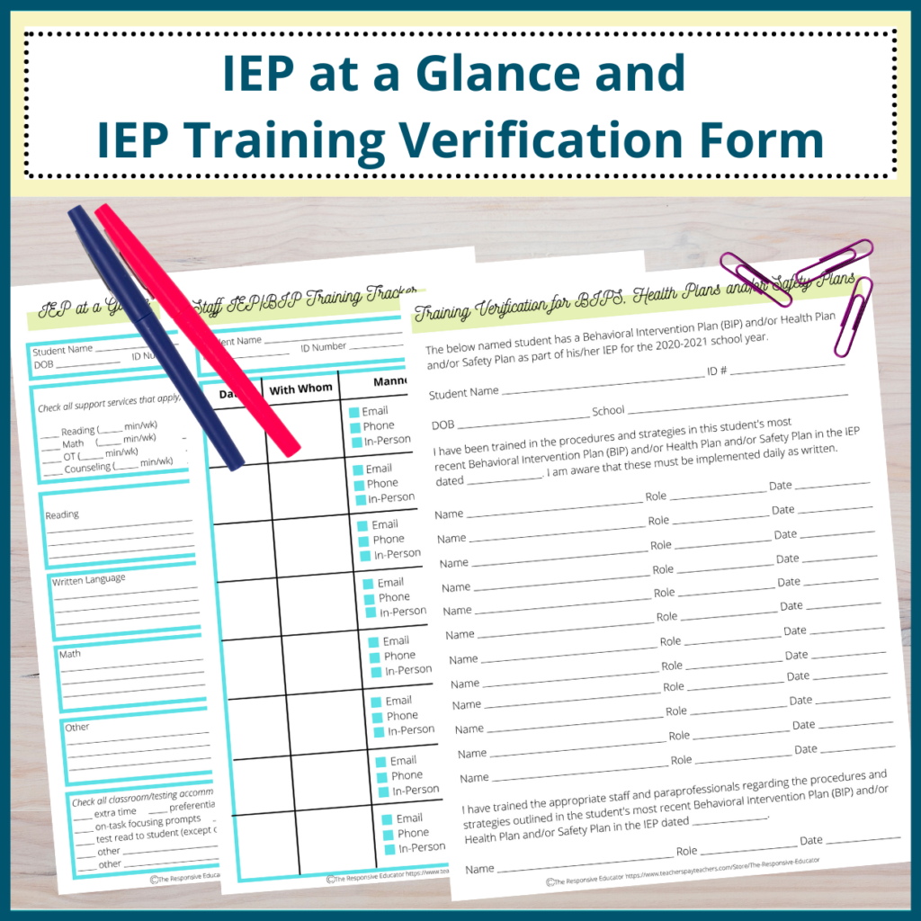 IEP Goals Made By Teachers
