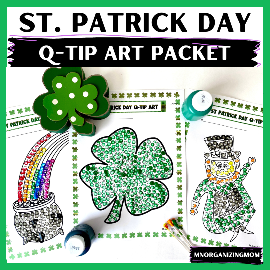 St. Patrick Day Q-Tip Art