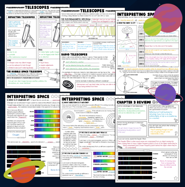 Human Spectrum Notes Interpreting Space Notes (telescopes, EMR spectrum, triangulation ...