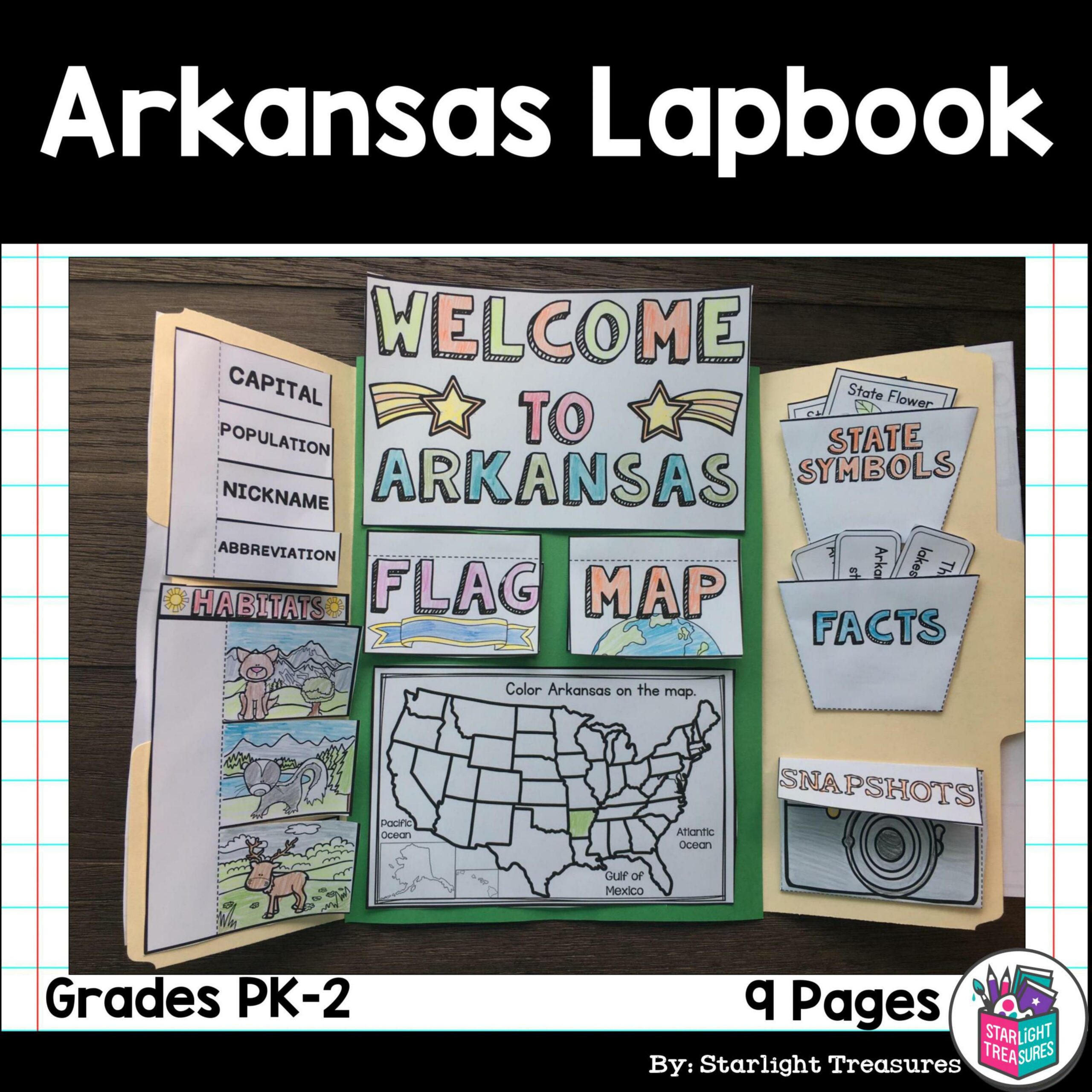 Arkansas Lapbook for Early Learners - A State Study