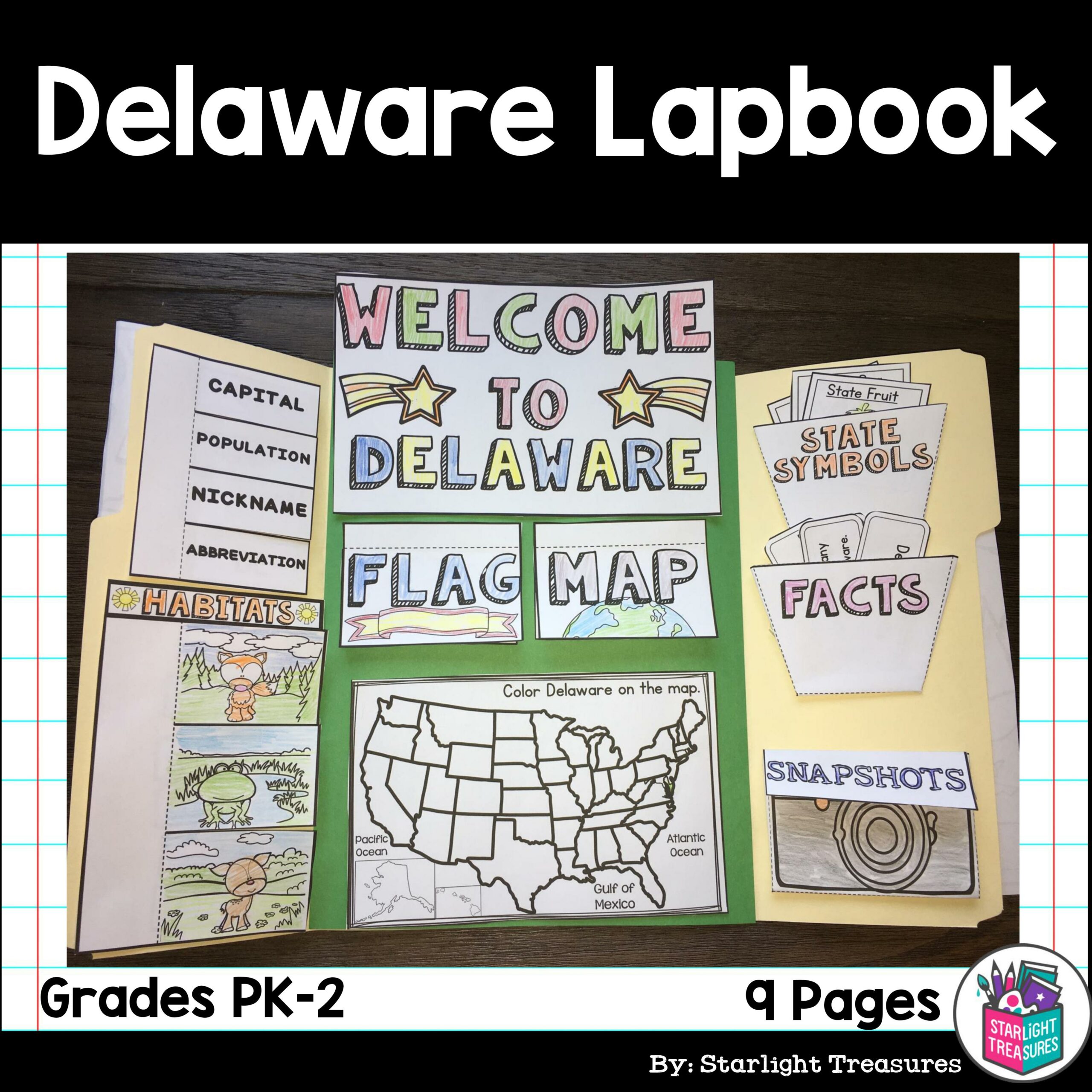 Delaware Lapbook for Early Learners - A State Study