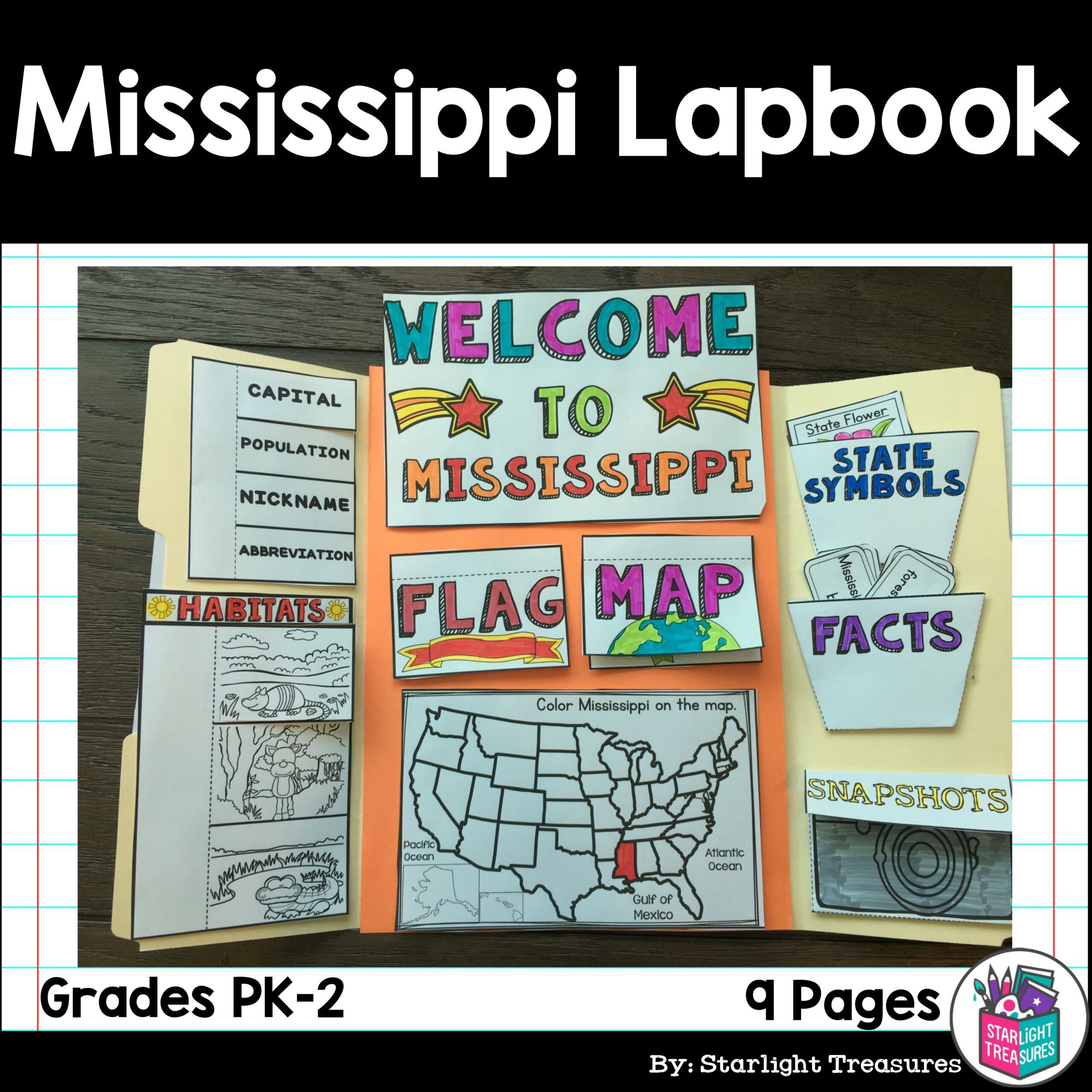 Mississippi Lapbook for Early Learners - A State Study