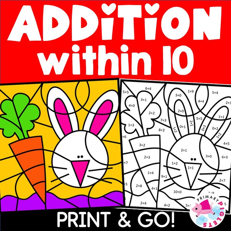 EASTER ADDITION TO 10 COLOR BY NUMBER CODE