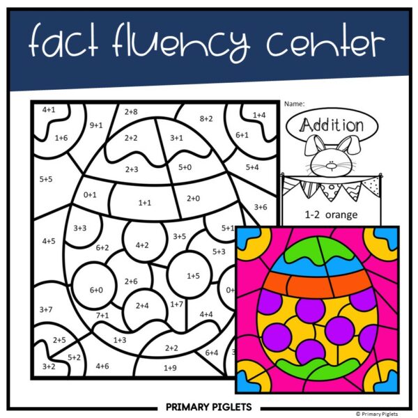 EASTER ADDITION TO 10 COLOR BY NUMBER CODE | Made By Teachers