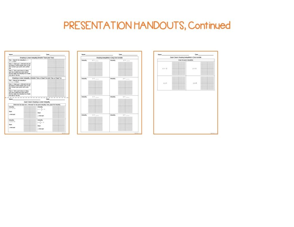 Graphing Lines and Linear Inequalities - Algebra Guided Note-Taking ...