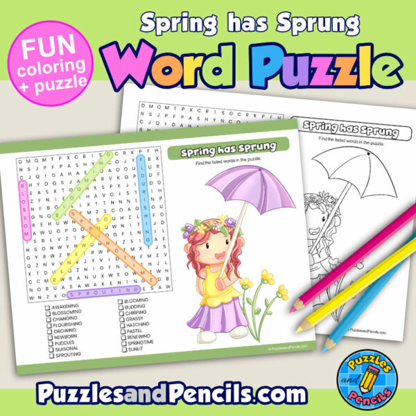 Spring has Sprung Word Search Puzzle Spring Wordsearch Made By Teachers