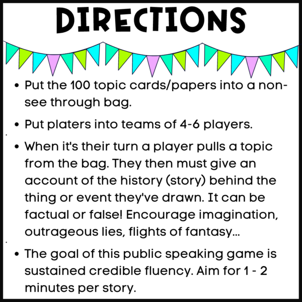 AVID Team Building Public Speaking Card Game Activity for Fun