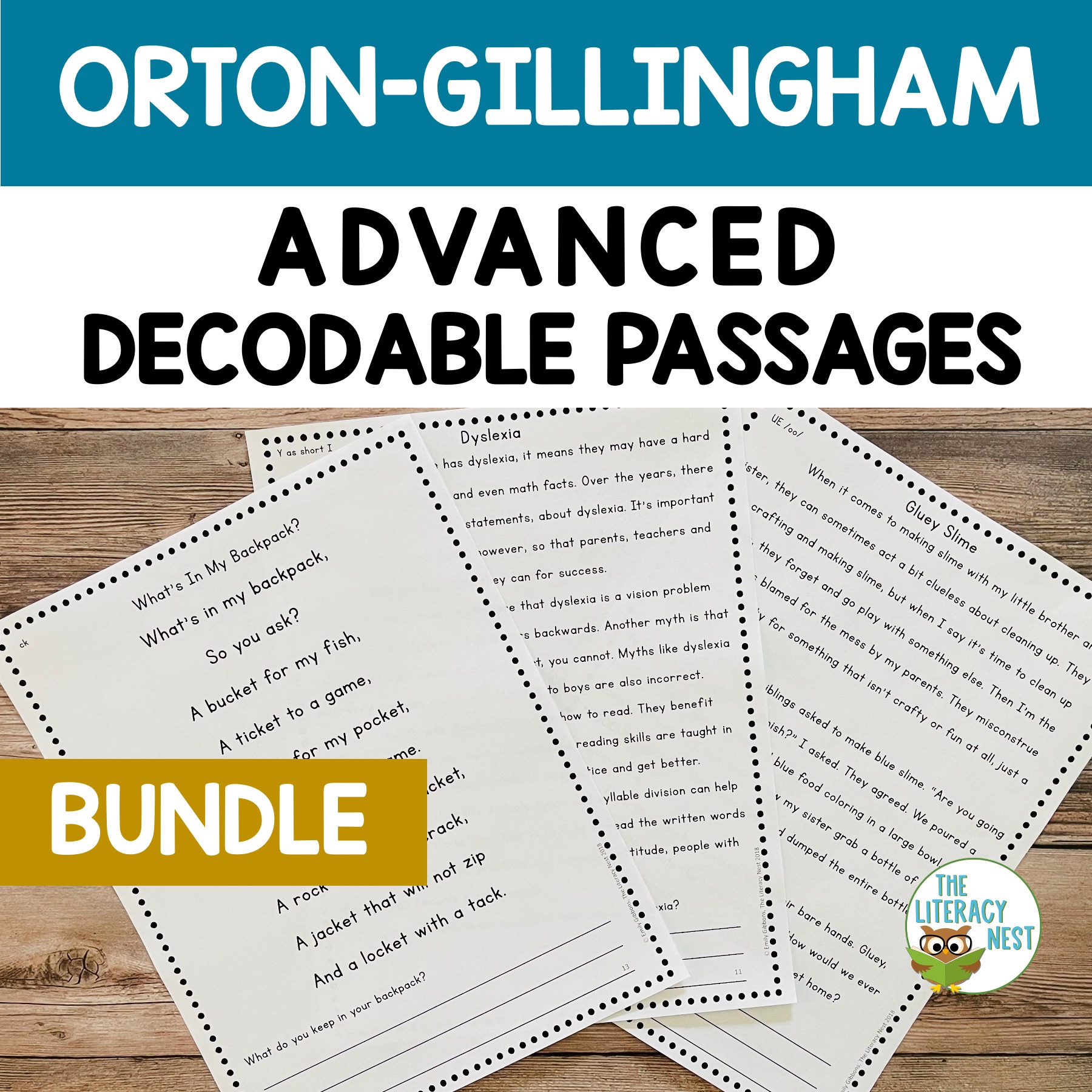 Orton Gillingham Decodable Text