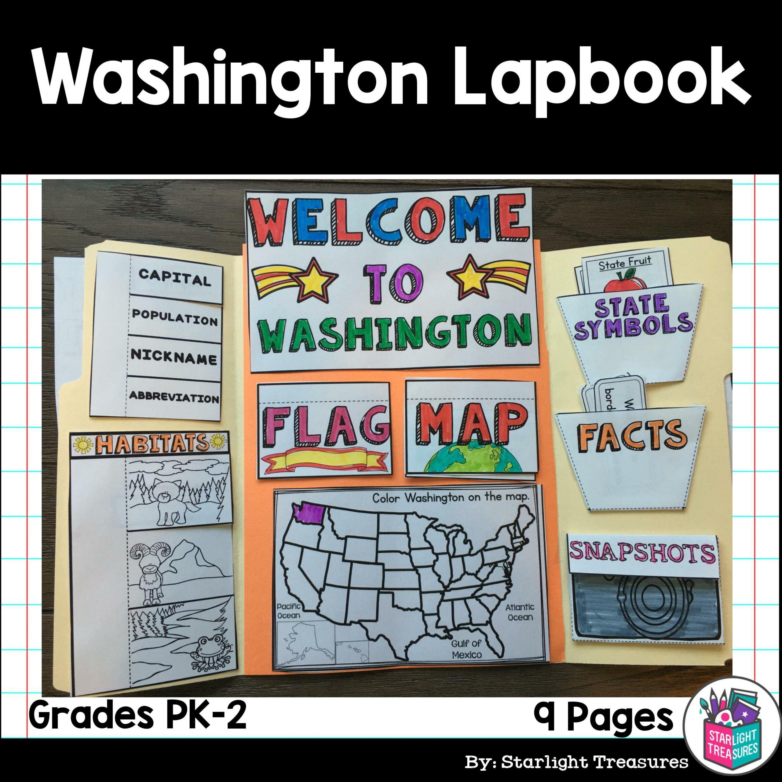 Washington Lapbook for Early Learners - A State Study