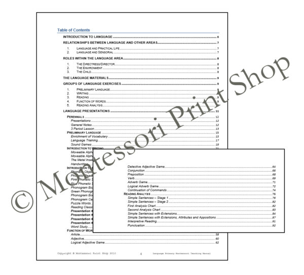 Primary Montessori Language Teaching Manual | Made By Teachers