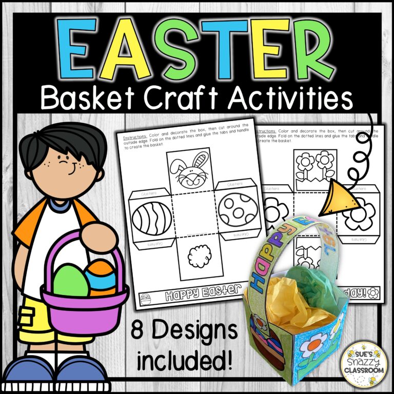 Easter Basket Craft Activity Easter Baskets Template LowPrep