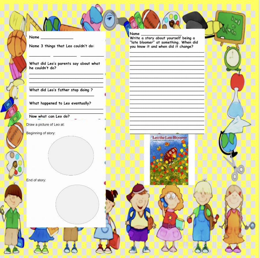 Leo the Late Bloomer Comprehension &amp; Activity Unit | Made By Teachers