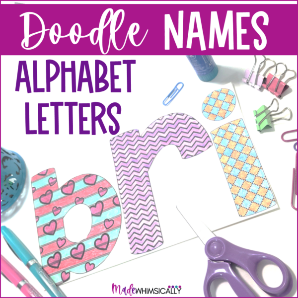 Alphabet Name Doodle Coloring Pages – Mindfulness Personalized Name ...
