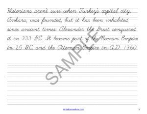 My Book About Turkey with Cursive Copywork | Made By Teachers
