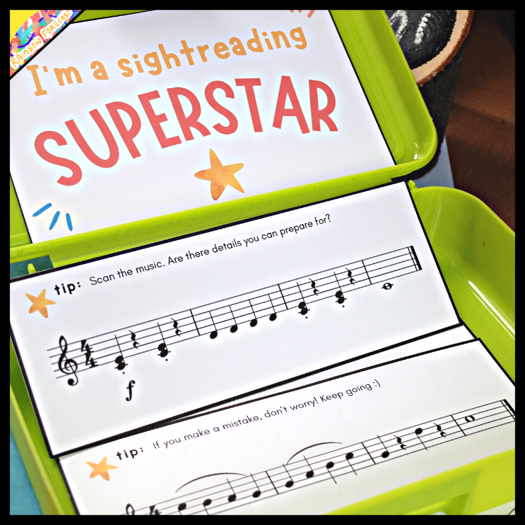Superstar Sight Reading Challenge Box | Music Theory Elementary Band Piano
