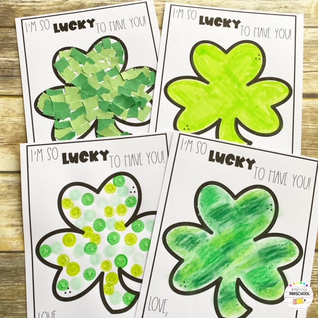 St. Patrick's Day Shamrock Fine Motor Craft for Preschool, PreK