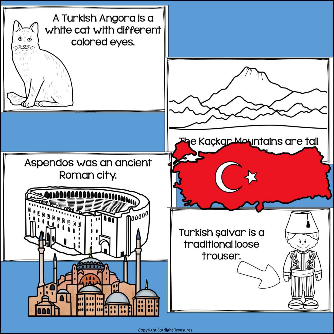 Turkey Mini Book for Early Readers A Country Study Made By Teachers