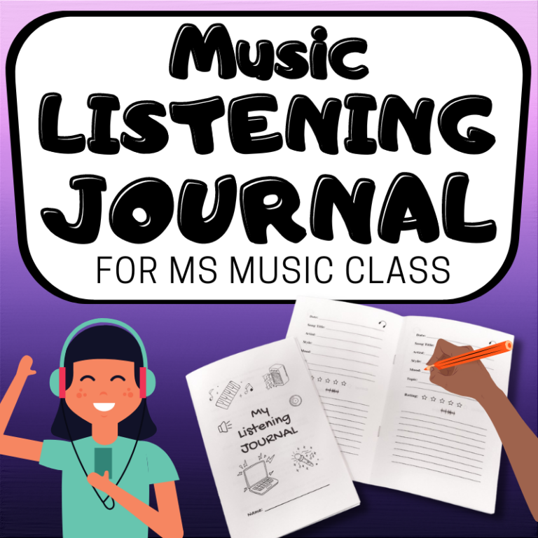 MUSIC LISTENING JOURNAL for Middle School General Music Made By Teachers