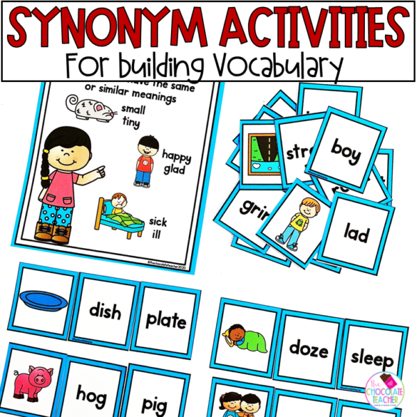 Synonyms Worksheets and Activities 1st Grade Grammar for Vocabulary