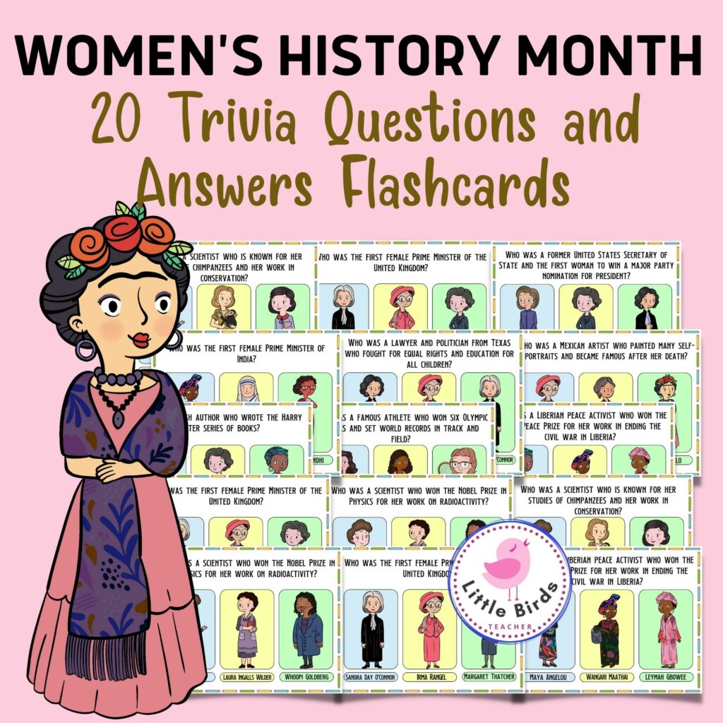 Trivia Questions Flash Cards Women's History Month Trivia Questions and Answers Flashcards - Made By ...