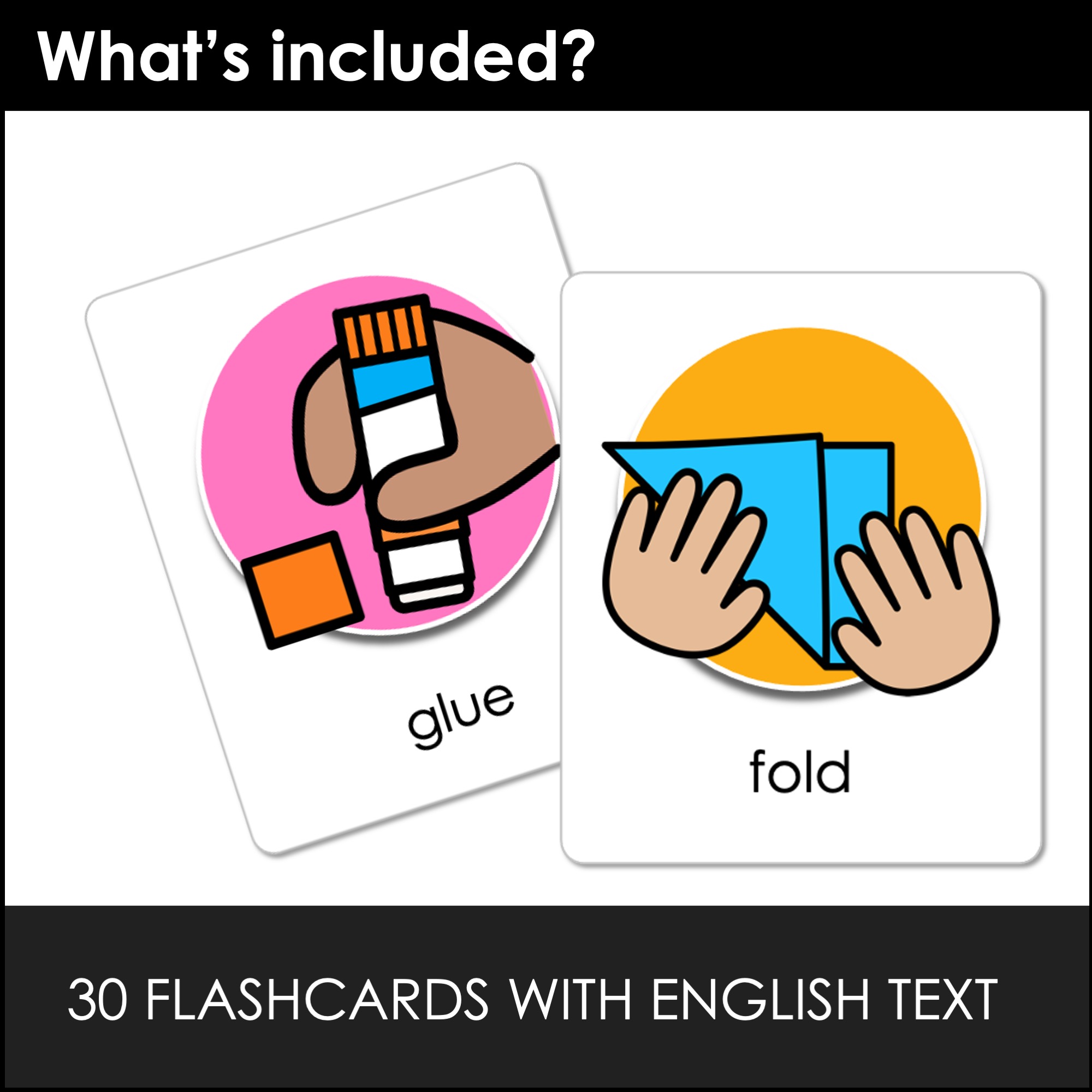 Classroom Instruction Flashcards Editable Vocabulary Flash Cards ESL
