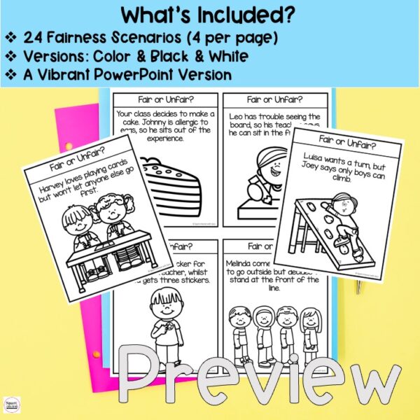 Fairness scenarios made by teachers