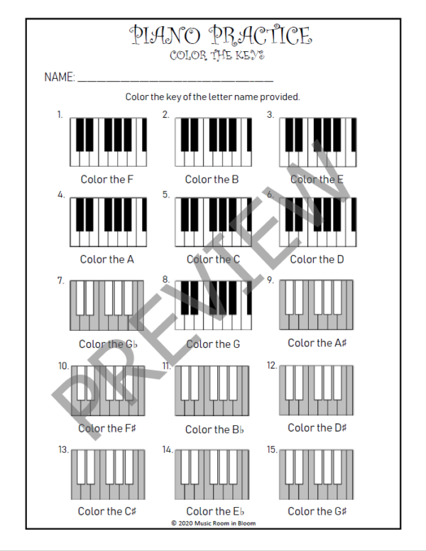 PIANO WORKSHEETS for Beginners - Made By Teachers