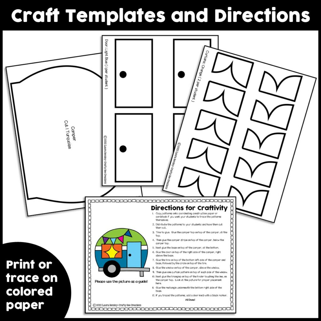 Camper Craft | Camping Craft Activity | Camping Theme Activities ...