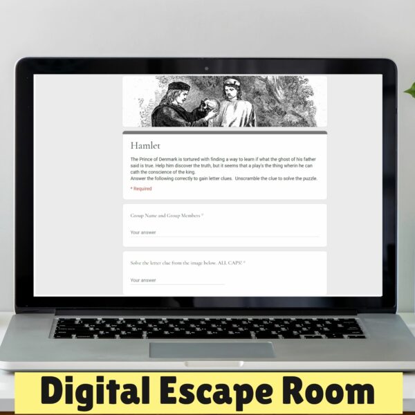 Shakespeare's Hamlet | Print and Digital Escape Room | Review Game ...
