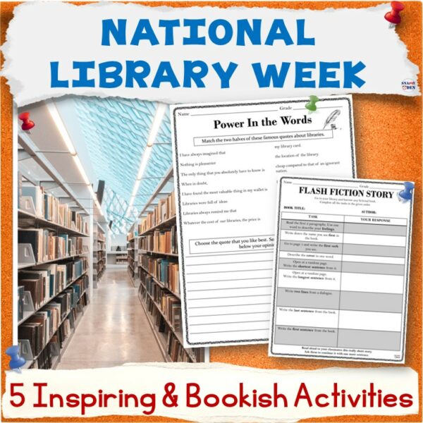 National Library Week 2023 Activities and Bell Ringers Morning Work