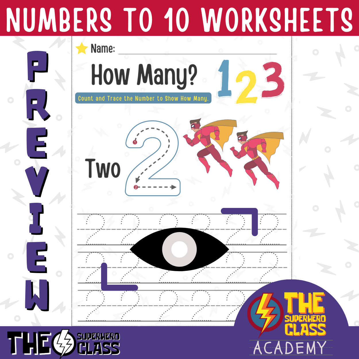 Tracing Numbers 1 10 Worksheet {For PreK and Kindergarten}⚡FREEBIE