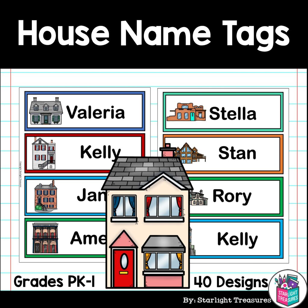 House Desk Name Tags Editable Made By Teachers