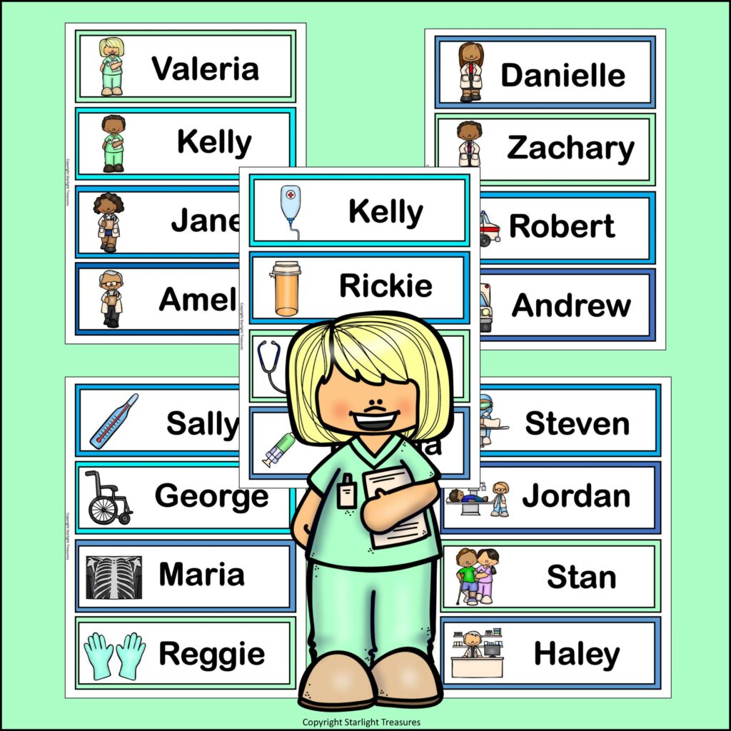 Medical Name Tags Editable Made By Teachers