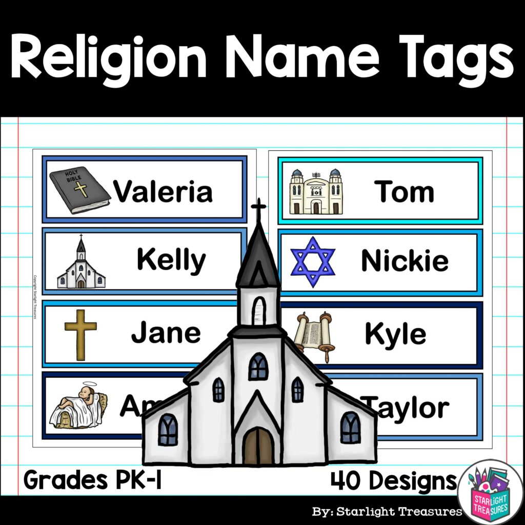 Religion Name Tags Editable Made By Teachers