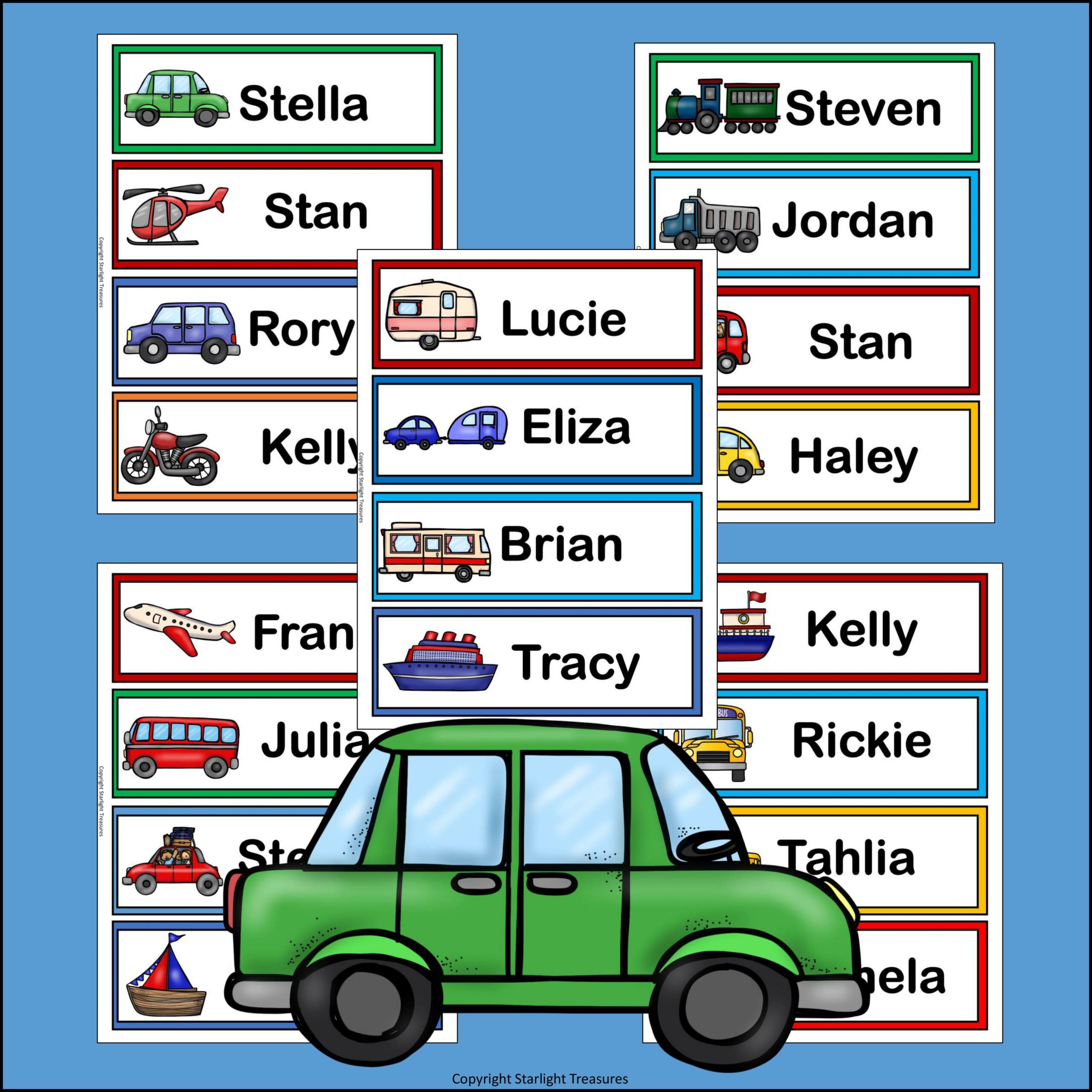 Road Trip Name Tags - Editable | Made By Teachers